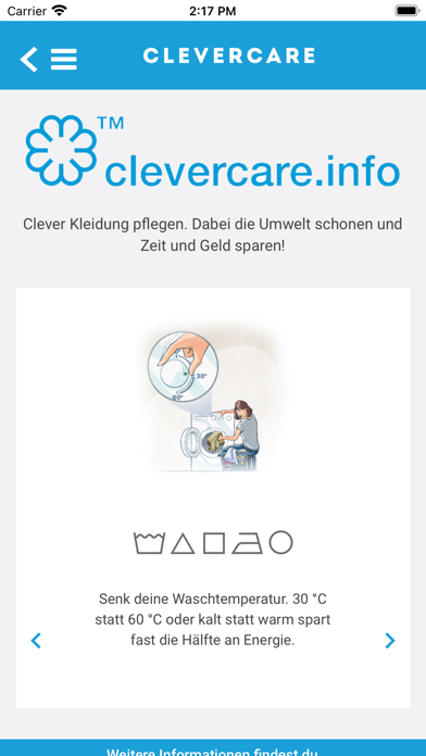 Mein Pflegeetikett Screenshot