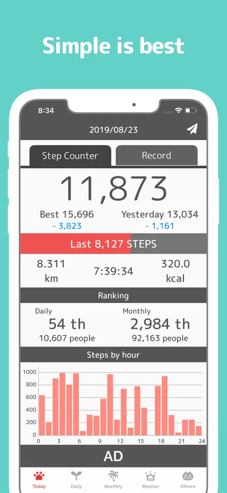 Step Counter POPOPO walk&run