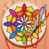 Cross Stitch Coloring Mandala