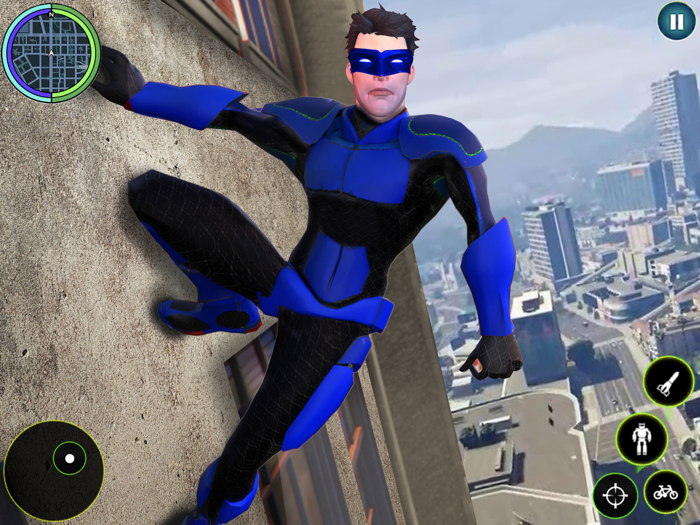 Amazing spider flying hero 3D