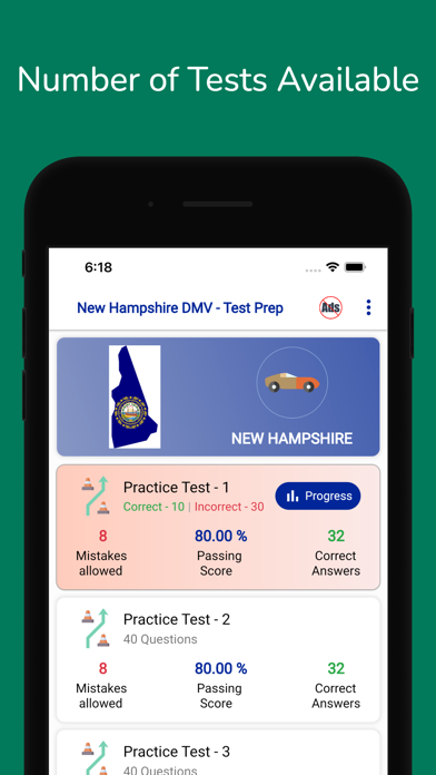 New Hampshire DMV Permit Prep Screenshot