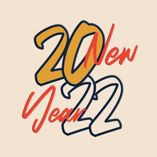 New Year 2022 Home Stickers icon