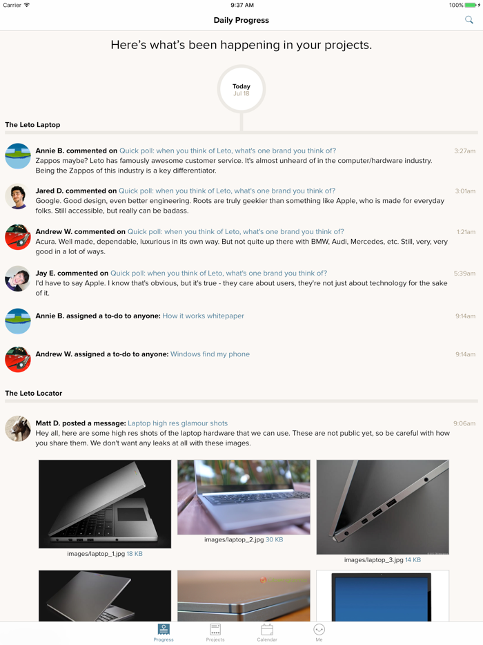 Basecamp 2 for iPad