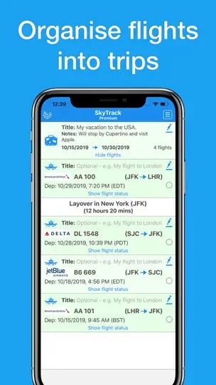Скриншот Flightaware Fly Flightradar на iPhone 8