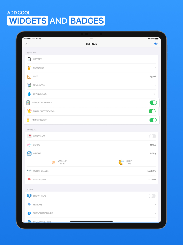 ‎Water Now: Daily Drink Tracker Screenshot