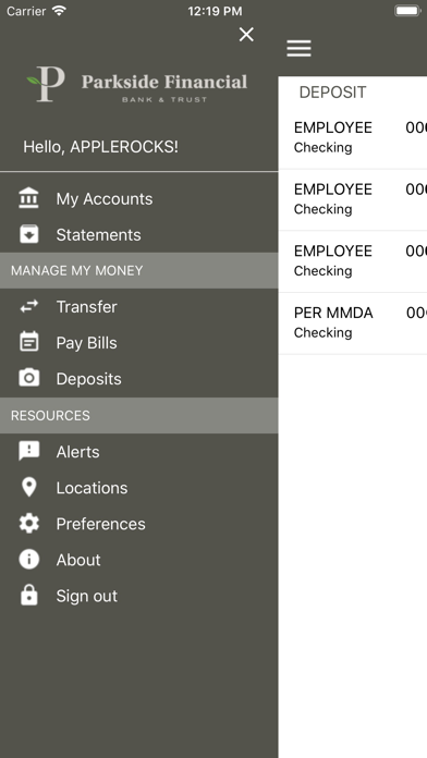 Parkside Financial B&T Screenshot