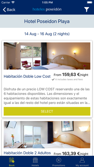 Hoteles Poseidón Screenshot
