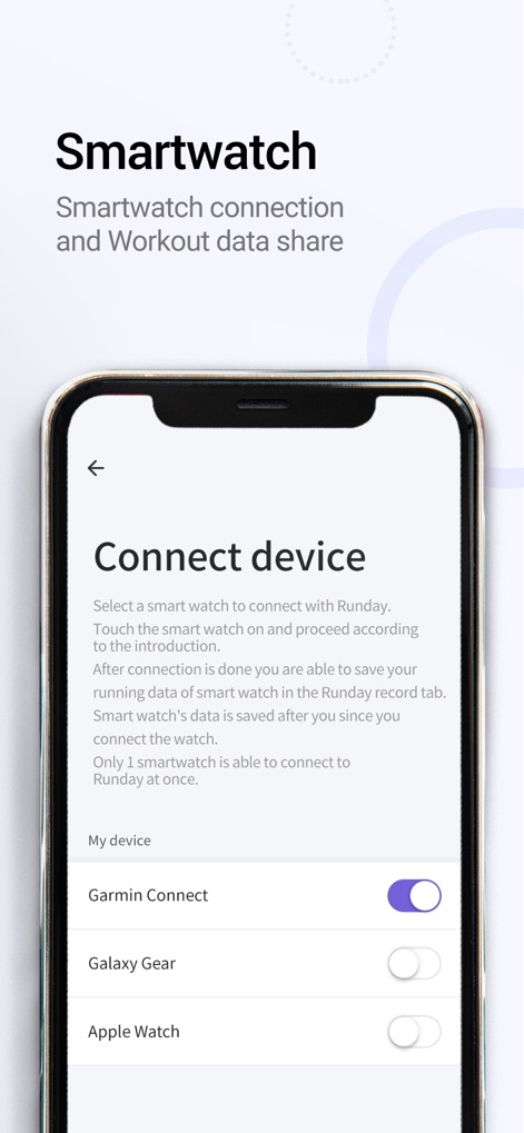RunDay: Run,Walk,Stairs,Hiking - Seamlessly connect various smartwatches, including Apple Watch and Garmin Connect, to share and sync workout data effortlessly.