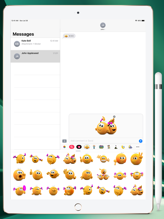 Banga Cute Emojis HD Stickers iPad screenshot 7 - Stickers app