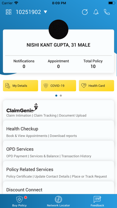 Care Health - Customer App Screenshot