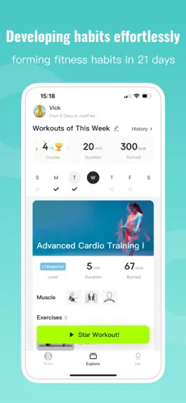 Game screenshot JustFive: Easy Workout & Fit apk
