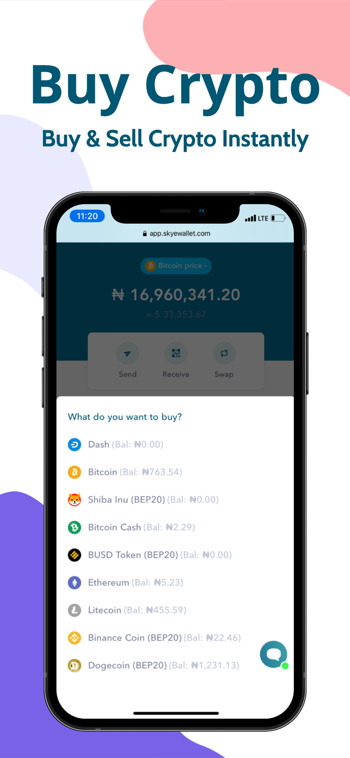 Skye Wallet Buy and Sell Crypto