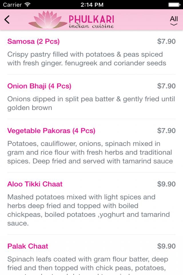 Phulkari Indian Cuisine screenshot 4