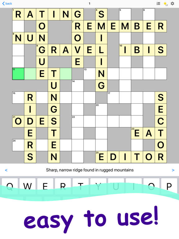 Screenshot #4 pour English Crosswords Puzzle Game