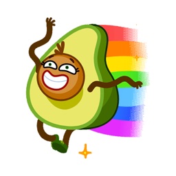 Funny Avocado Animated Sticker