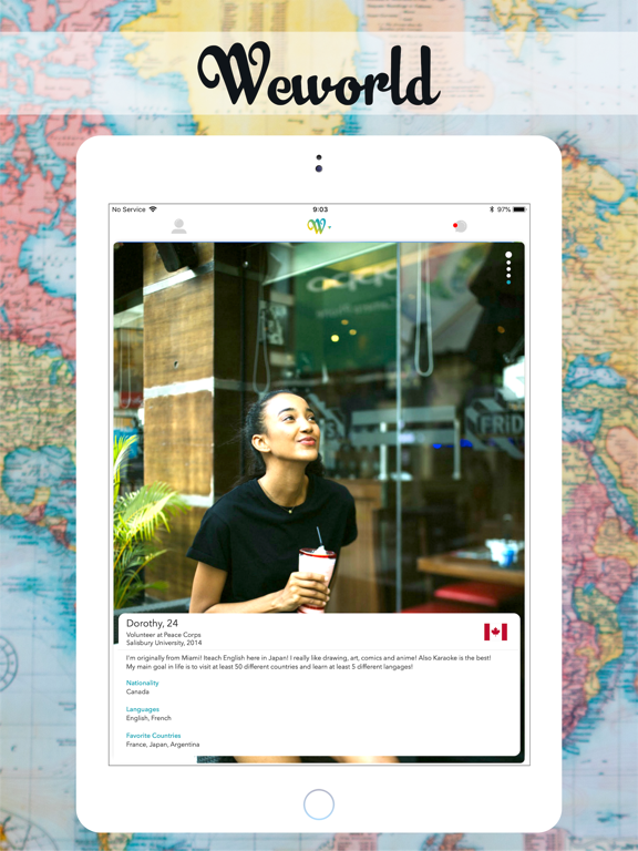 Weworld - 海外の友達作り, 外国人, チャットのおすすめ画像1