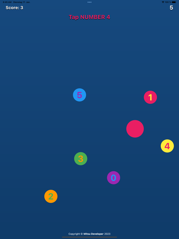 Number and Color Game