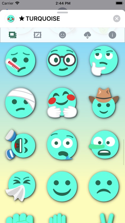 TURQUOISE Emoji • Stickers screenshot-8