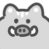 gray boar sticker icon