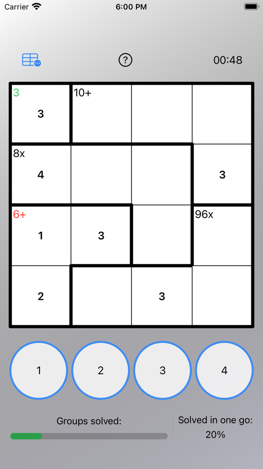 #2. Calcudoku Puzzle (iOS) By: Research and Market Insights B.V.