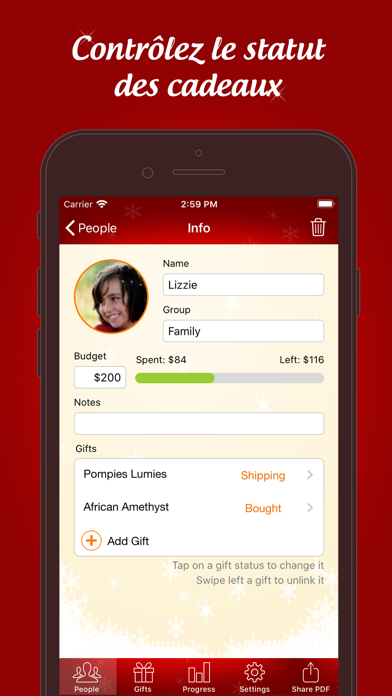 Screenshot #2 pour The Christmas Gift List Pro