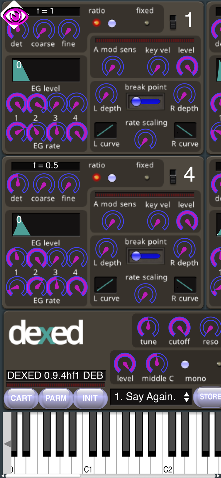 Dexed Synth screenshot 1