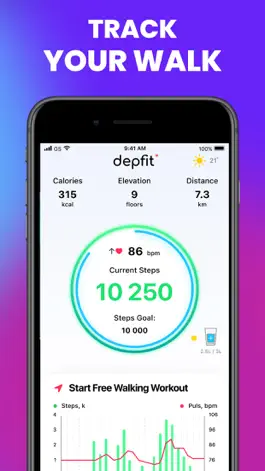 Game screenshot Walking & Weight loss - Depfit hack