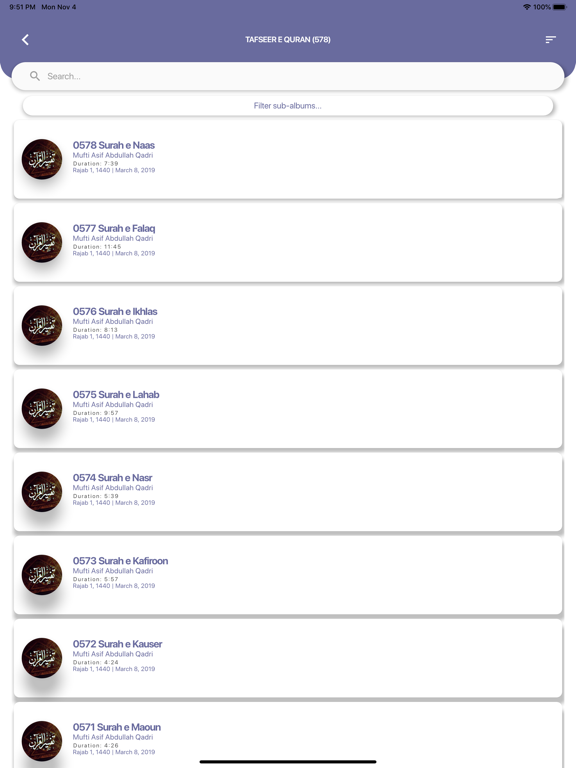Zia Library (Zia e Madinah) iPad screenshot 8 - Music app