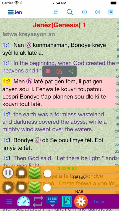 Screenshot #1 pour English Creole Audio Bible