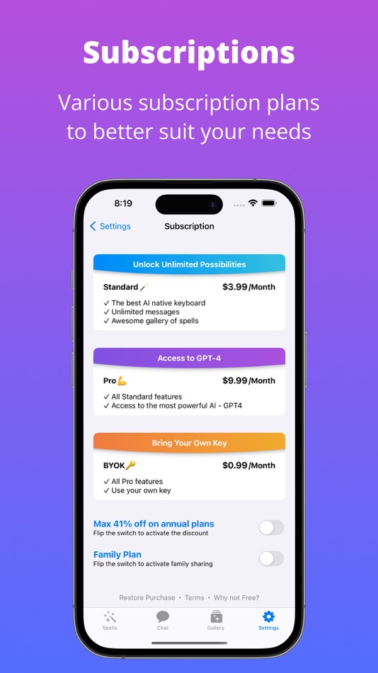 #6. WizBoard - AI Keyboard & Chat (iOS) 由: Pengchong Wang