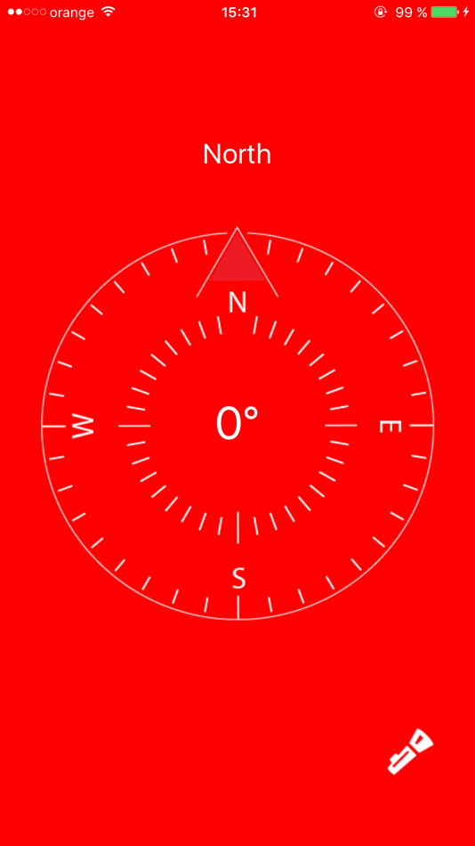 #2. NESW - Minimal Compass (iOS) Podle: Solaz Dazen srl