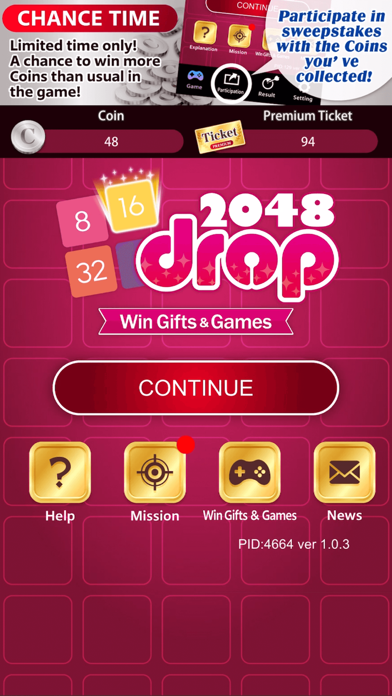 Cash Rewards - 2048 drop Screenshot