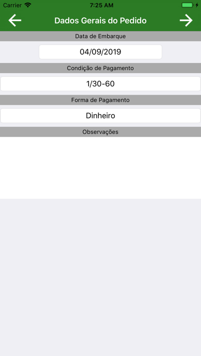 Pedido de Vendas Screenshot