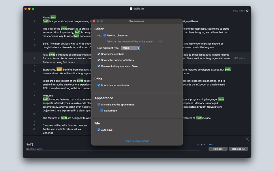 #4. CLYR TextEditor (macOS) Podle: CLYR Inc.