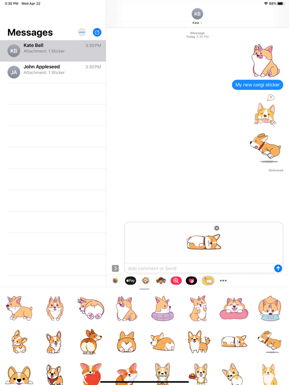Screenshot #5 pour Rainbow Corgi Stickers