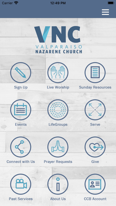 Valparaiso Nazarene Church App Screenshot
