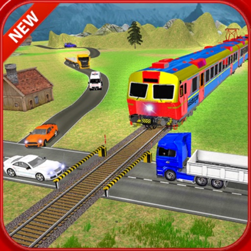 Railroad Crossing Train Sim 3D icon