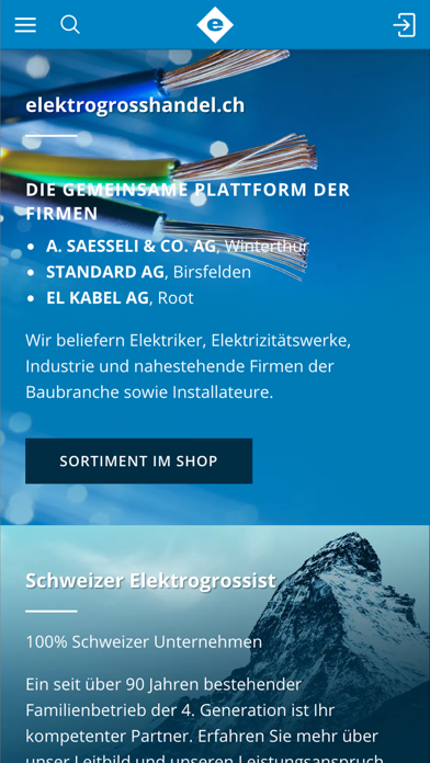 Screenshot #1 pour Elektrogrosshandel.ch