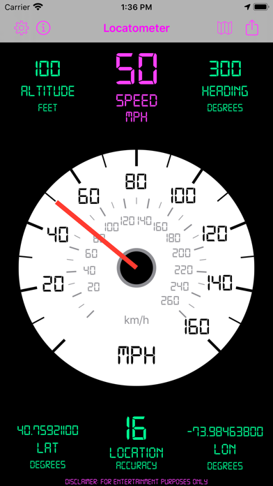 Locatometer Screenshot