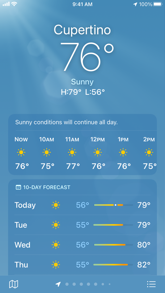 #2. Weather (iOS) 由: Apple