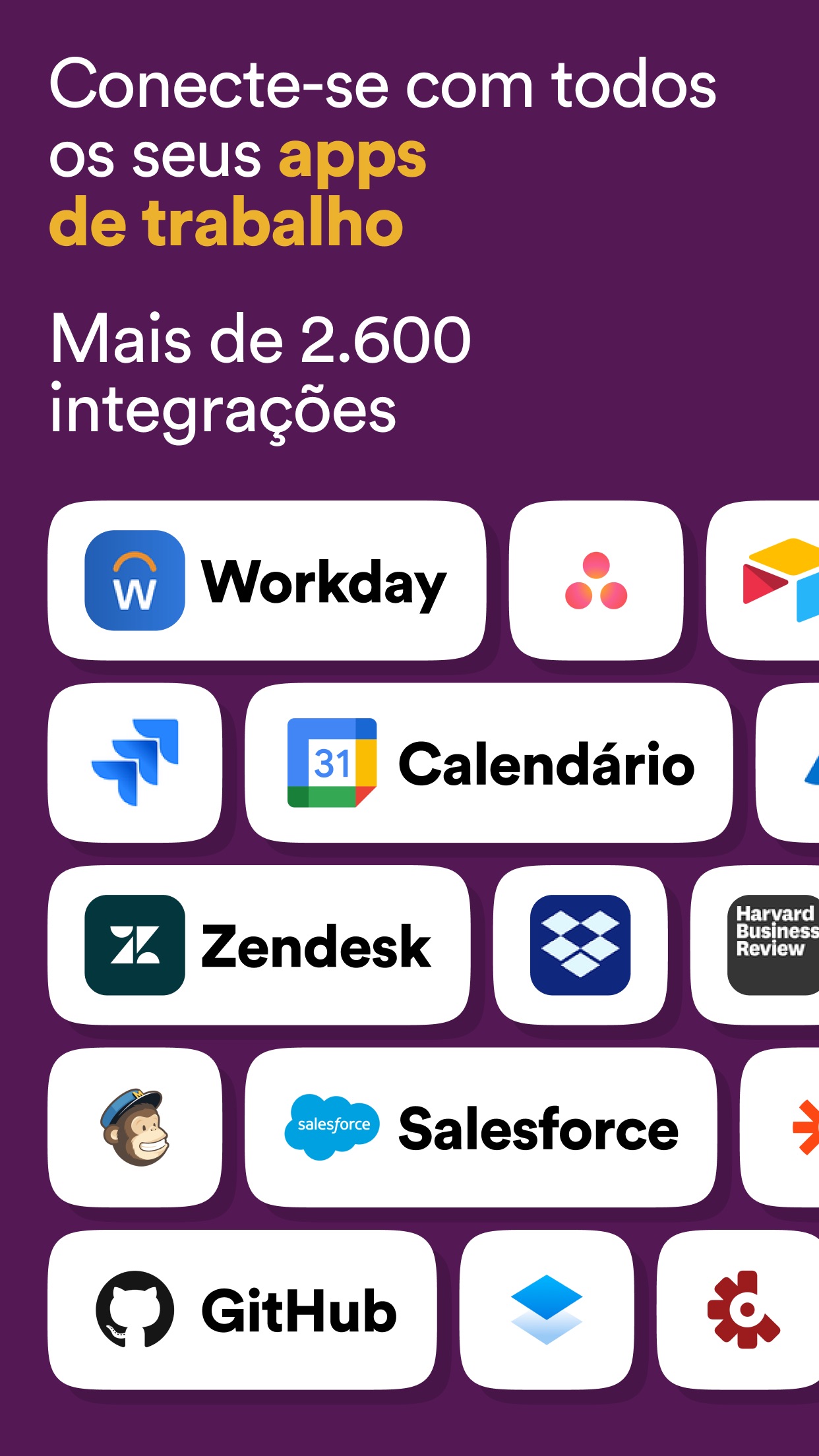 Screenshot do app Slack