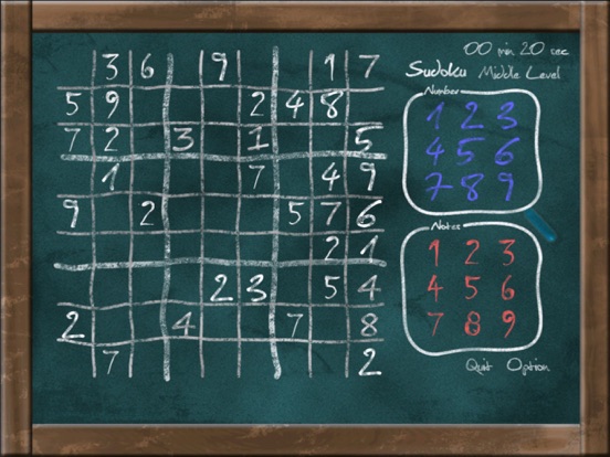 Sudoku on Chalkboard Screenshots