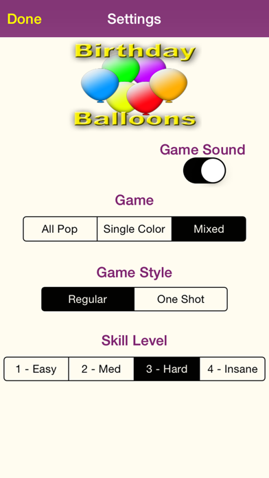 Birthday Balloons Screenshot