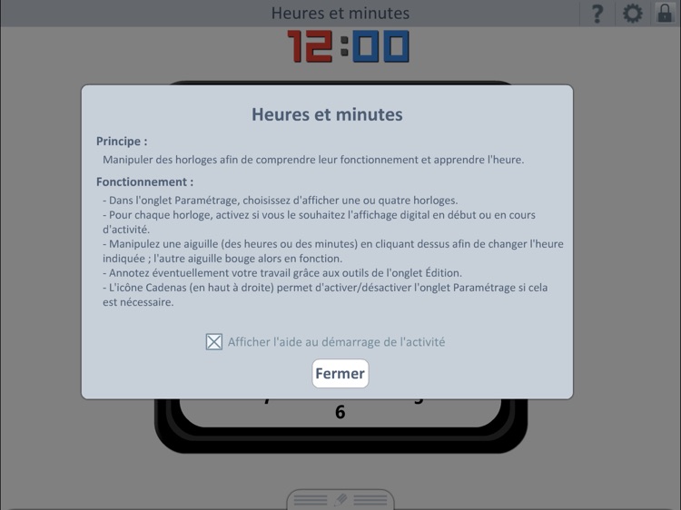 Outil Heures et minutes