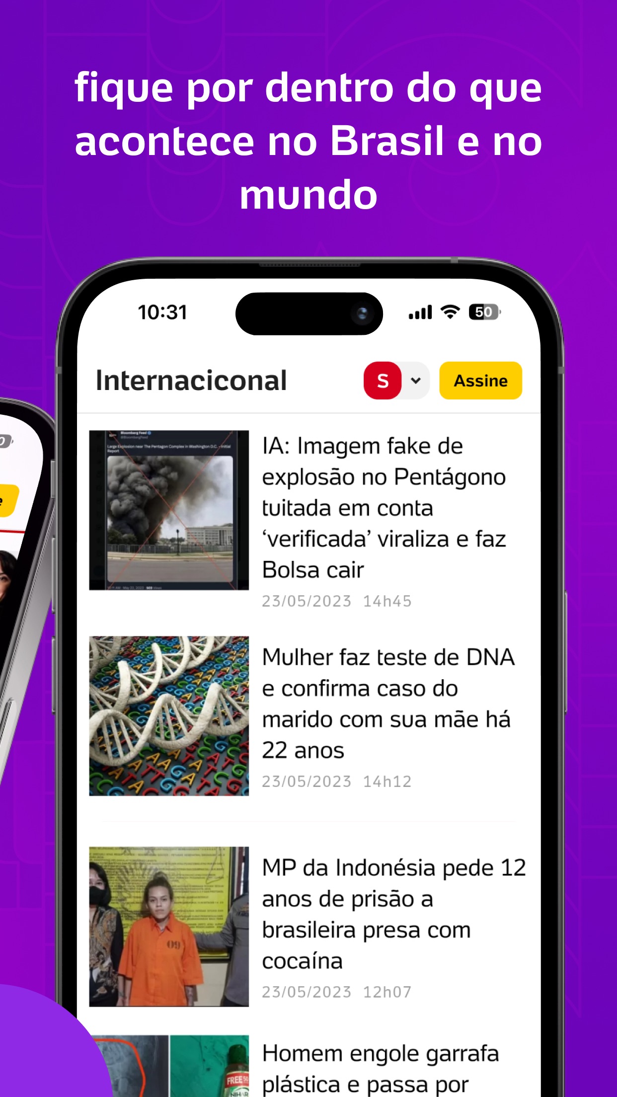 Screenshot do app UOL: Notícias em tempo real