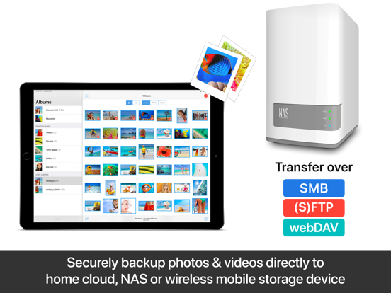 PhotoSync – transfer photos iPad app afbeelding 3