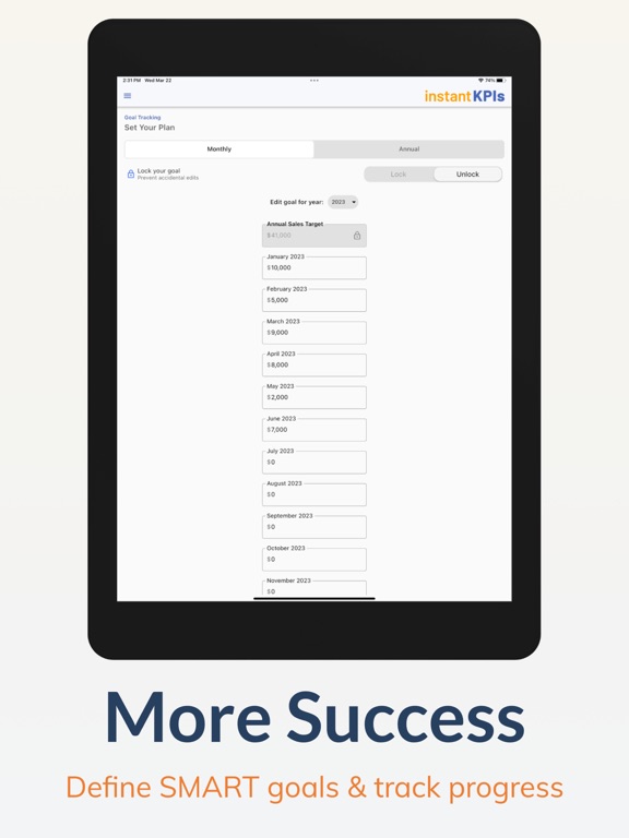instantKPIs iPad screenshot 3 - Business app