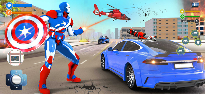 Superhero Captain Robot