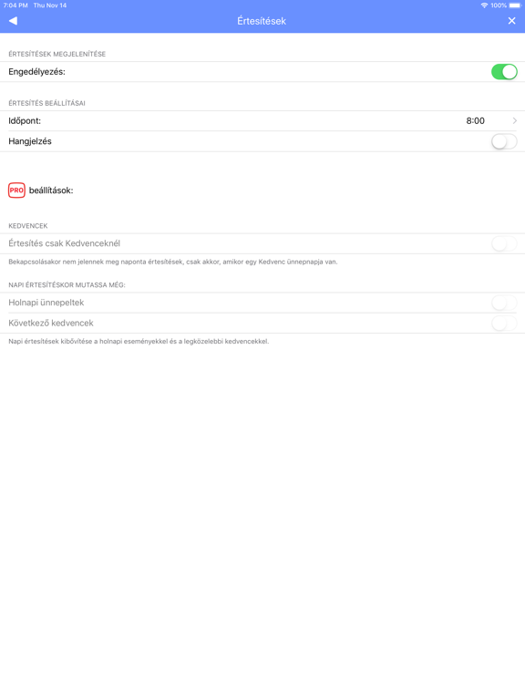 Névnaptár iPad screenshot 7 - Business app