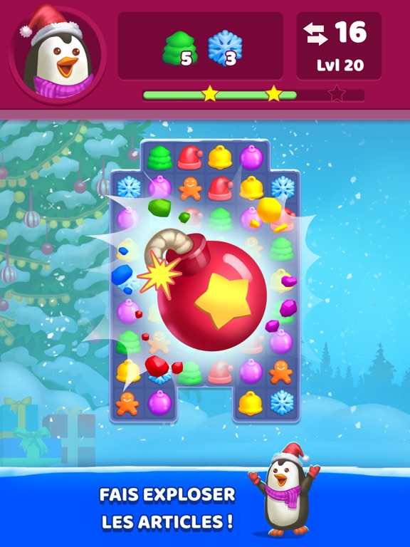 Screenshot #5 pour Jeux de Noel Match 3